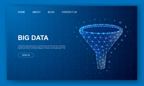 漏斗3d多边形网站模板数据过滤器图片下载