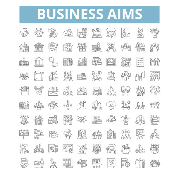 商业目标图标线符号网络标志图片下载