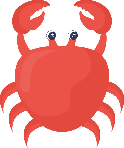可爱的螃蟹设计图片下载