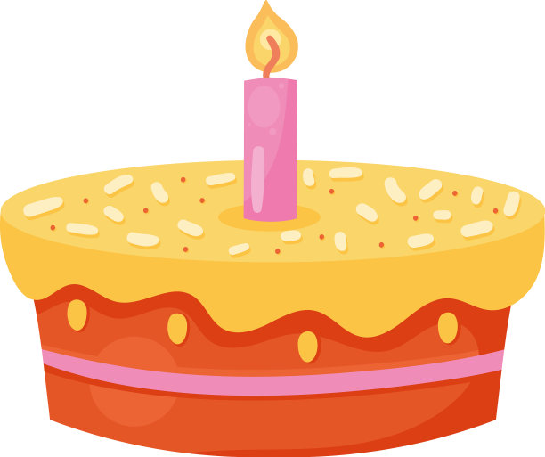 带蜡烛的生日蛋糕图片下载