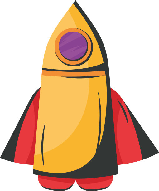 橙色火箭外层空间图片下载