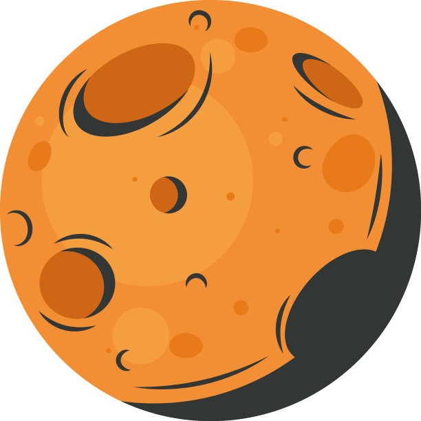 橙色行星外层空间图片下载