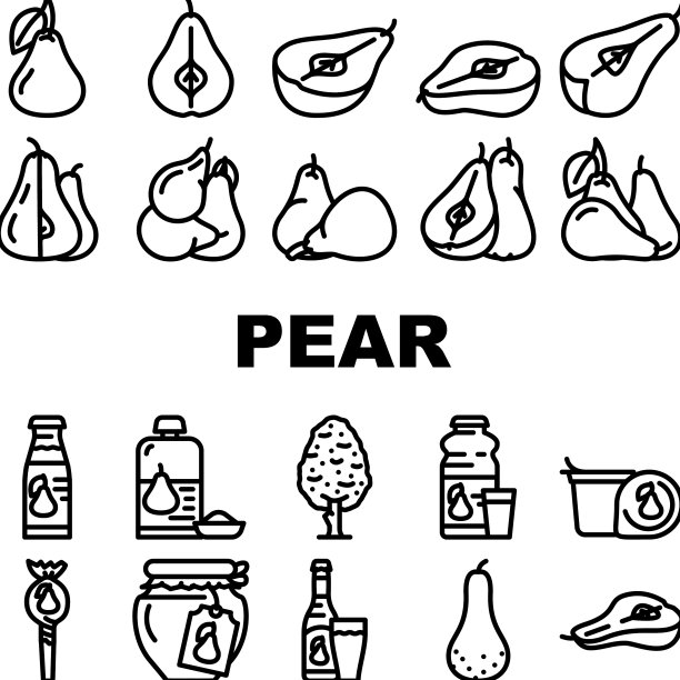 梨果半食片图标集图片下载