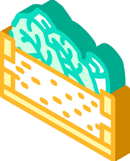 盒装生菜等距图标图片下载