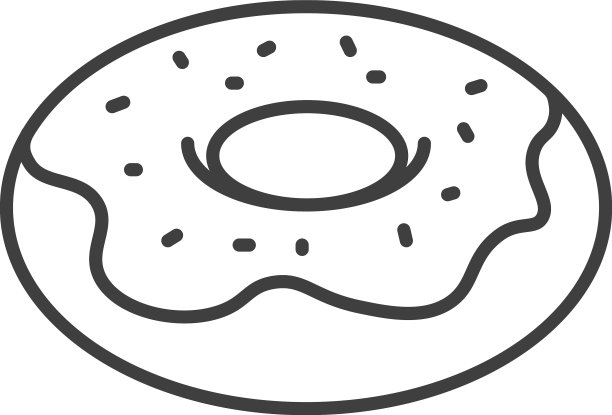 甜点撒糖甜甜圈和玻璃烘焙图片下载