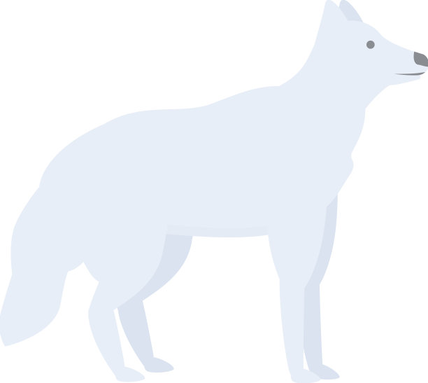 极地狼图标卡通北极动物图片下载