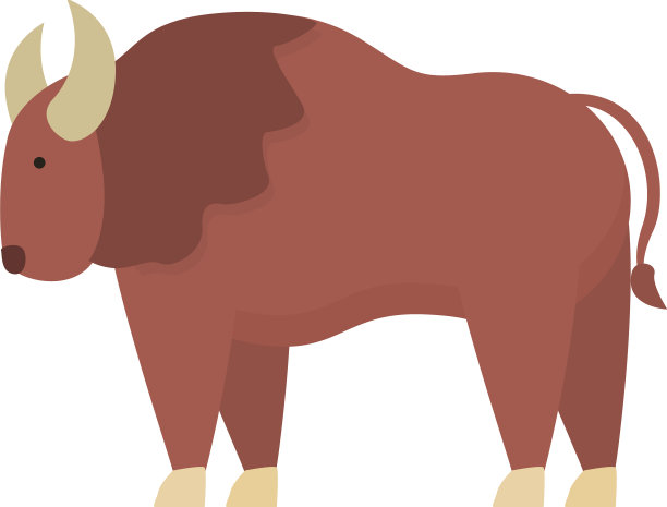 阿拉斯加公牛图标卡通北极动物图片下载