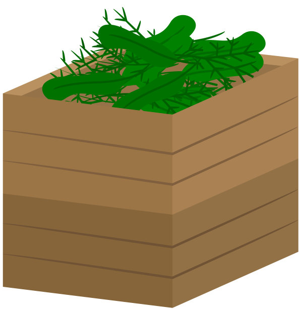 绿生菜在木盒秋收图片下载