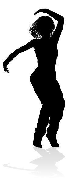 街舞舞者剪影图片下载