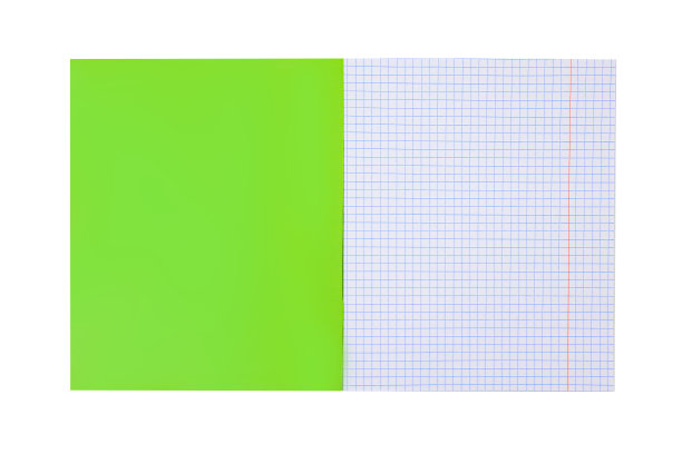 绿色的笔记本被孤立在白色的背景上图片下载