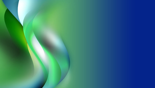 抽象色彩渐变曲线背景。蓝白绿的颜色。图片下载