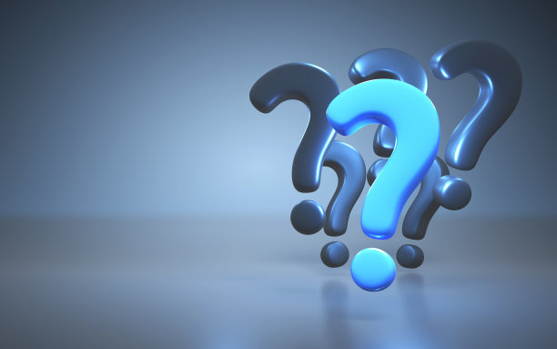 与众不同的蓝色问号从黑色问号中脱颖而出图片下载
