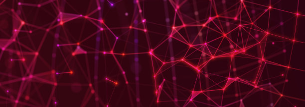 多边形背景与点和线。网络连接结构。科学和技术。3 d图片下载