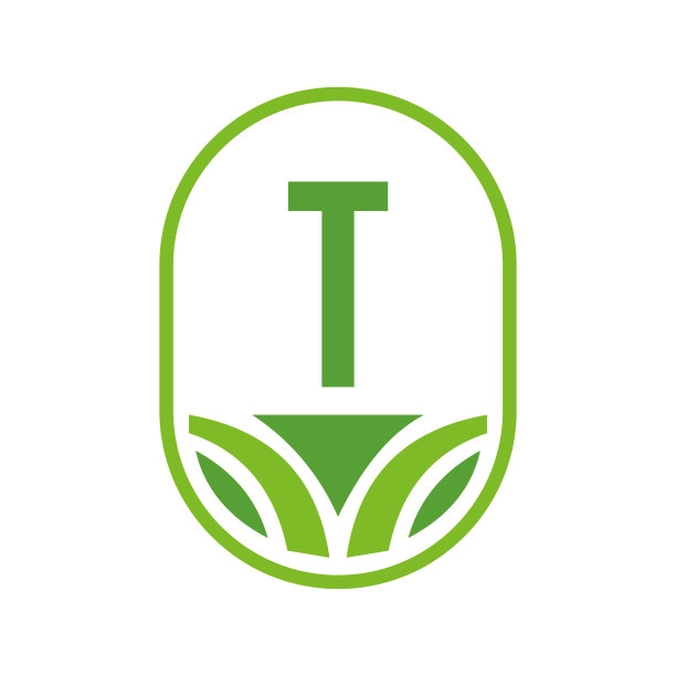 农业标志上的字母T概念。农业农场标志符号矢量模板图片下载