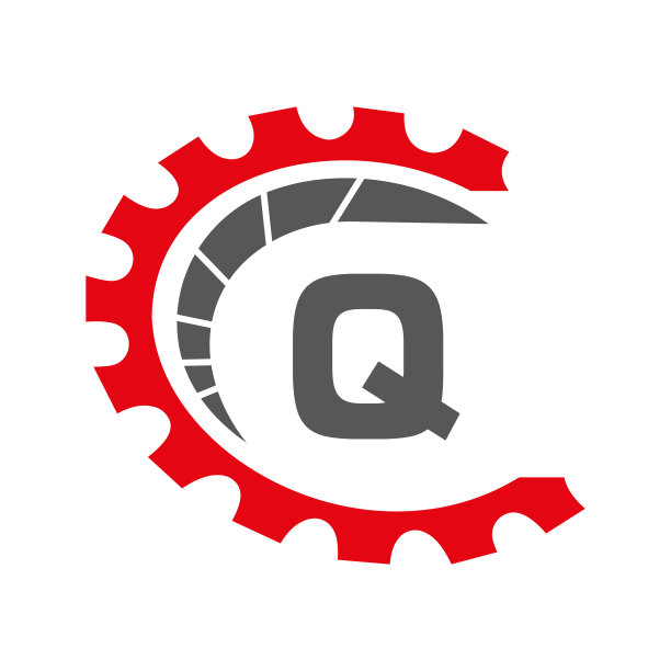 汽车标志上的字母Q概念。汽车修理标志类型和机械符号向量模板图片下载