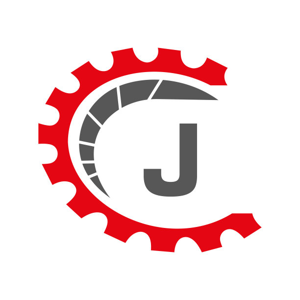 汽车标志上的字母J概念。汽车修理标志类型和机械符号向量模板图片下载