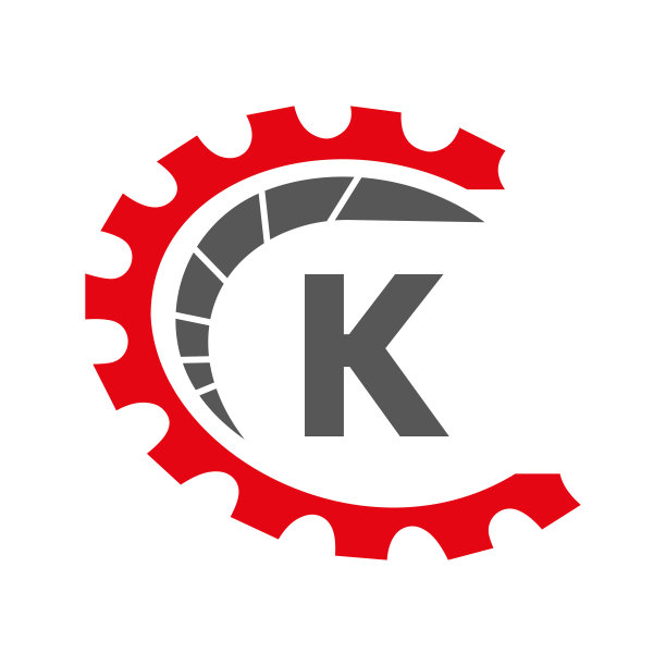 汽车标志上的字母K概念。汽车修理标志类型和机械符号向量模板图片下载