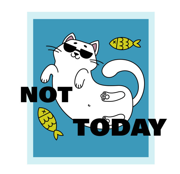 印有猫和铭文的T恤图片下载