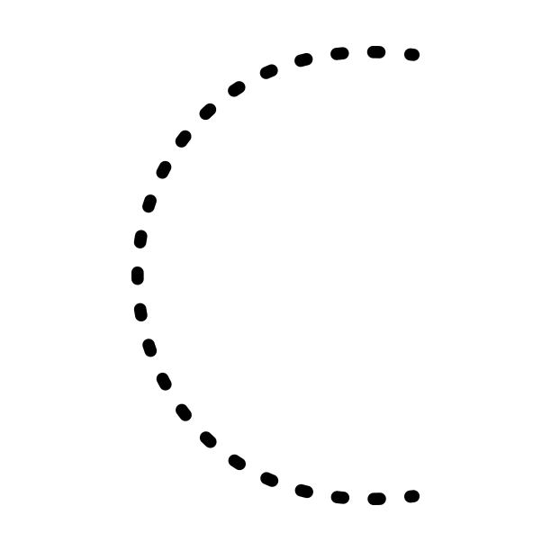 追踪字母C预写虚线元素适用于幼儿园、幼儿园和蒙台梭利学校儿童的手写练习活动练习题。图片下载