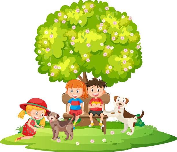 孩子们在狗公园图片下载