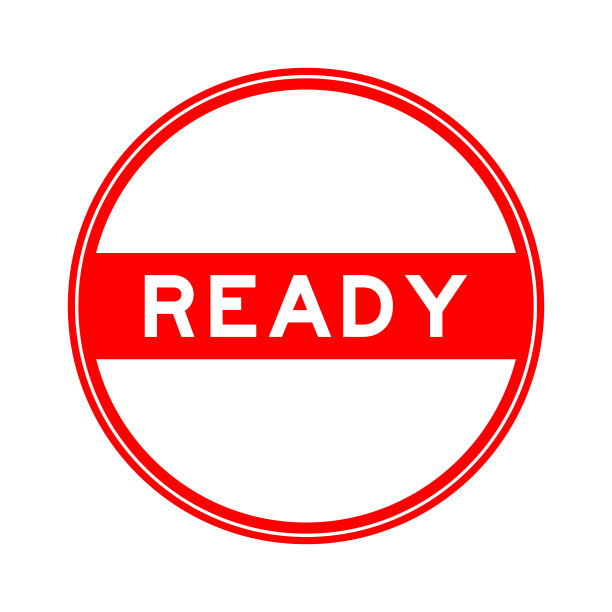 红色圆形印章贴纸上的字准备在白色背景图片下载