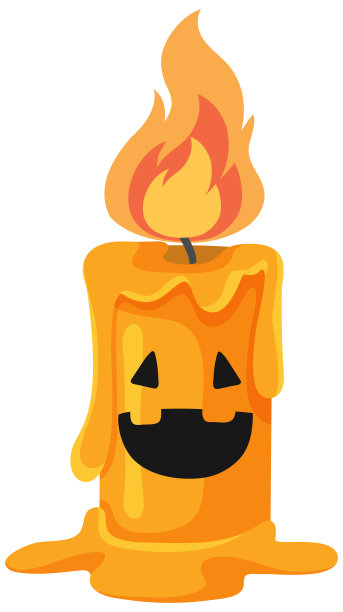 白色背景上的黄色蜡烛图片下载