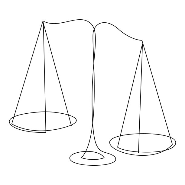 天秤座的标志。重量平衡的象征。矢量插图。图片下载