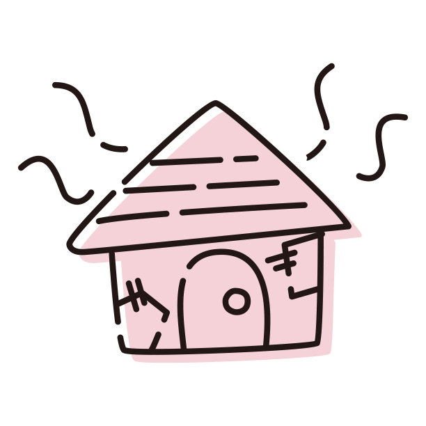 破败房屋的插图图片下载