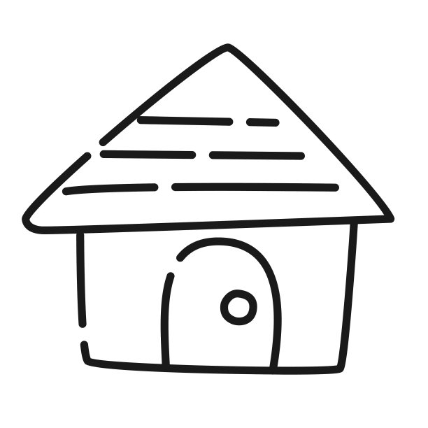 简单的手绘房屋插图图片下载