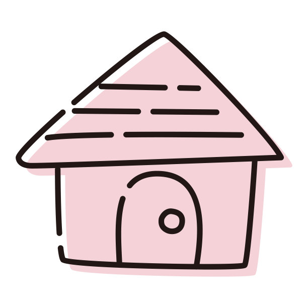 简单的手绘房屋插图图片下载