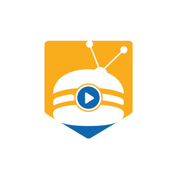 汉堡电视标志设计模板图片下载