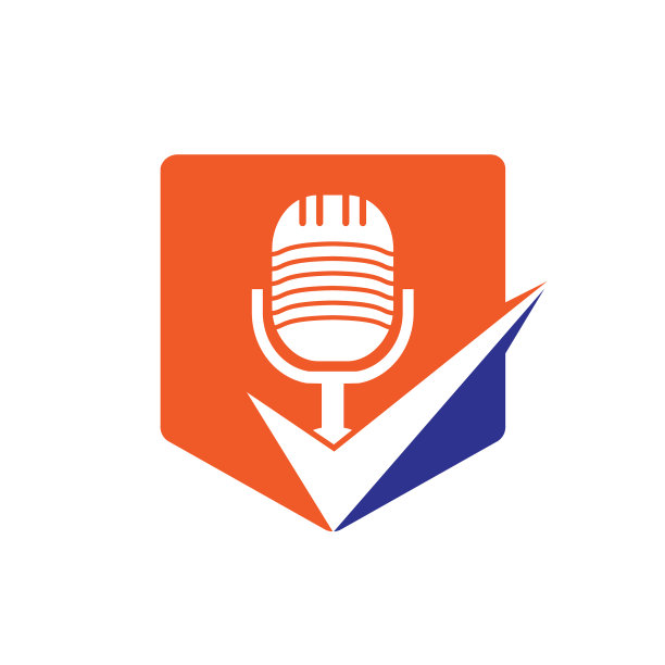 检查播客标志设计模板图片下载