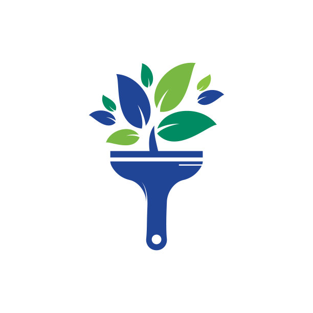 植物刷标志设计模板图片下载