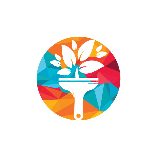 植物刷标志设计模板图片下载