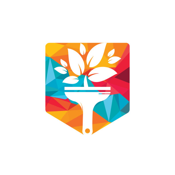 植物刷标志设计模板图片下载