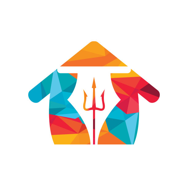 钢笔三叉戟标志设计图片下载