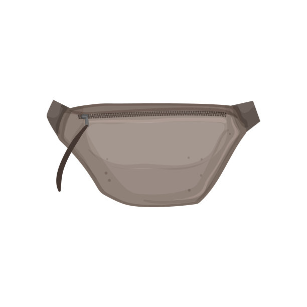 钱包腰袋卡通矢量插图图片下载