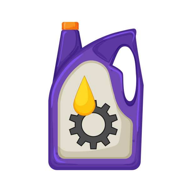 发动机机油卡通矢量插图图片下载