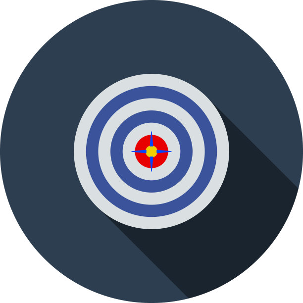 目标与飞镖在中心图标图片下载