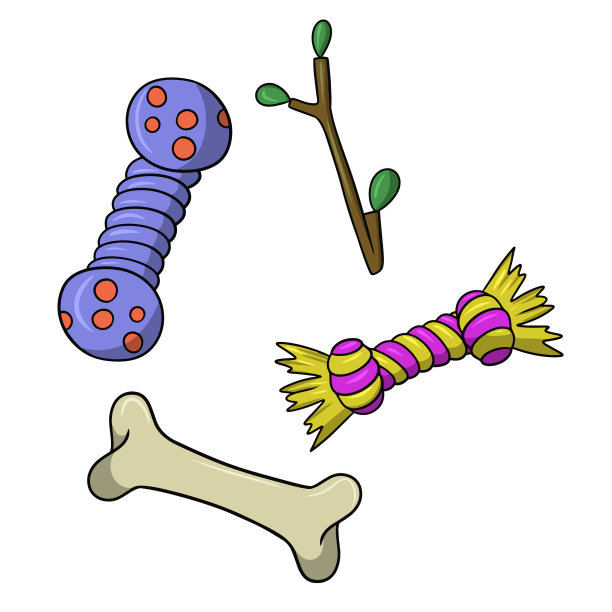 一套图标和贴纸有趣的玩具图片下载