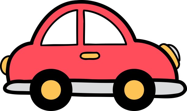 手绘轿车汽车插图图片下载