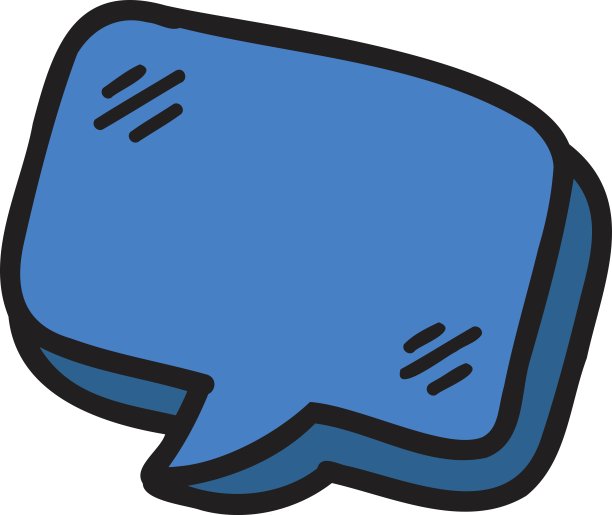 手绘演讲框插图图片下载