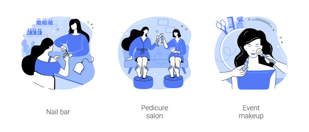 美容院孤立漫画图片下载