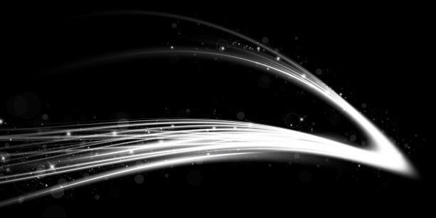 发光的白线速度。光的效果。抽象的运动线路。光迹波，火迹线，汽车灯，光纤和白炽曲线旋转png。图片下载