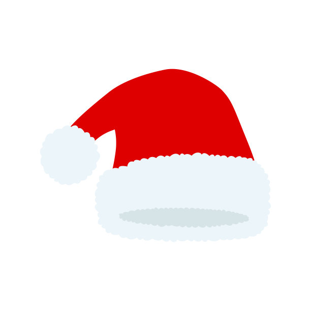 圣诞老人帽子孤立，插图图片下载