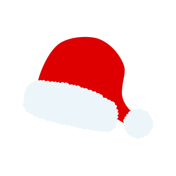 圣诞老人帽子孤立，插图图片下载