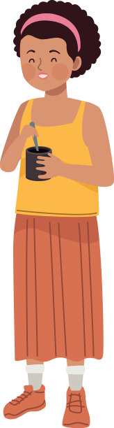 非洲妇女混合咖啡图片下载