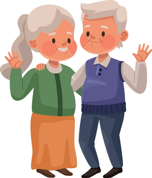 老恋人夫妇敬礼图片下载