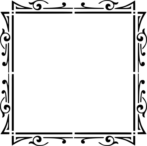 框架向量模板，黑色和白色图片下载