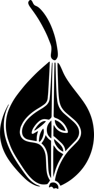 梨矢量模板，黑白图片下载